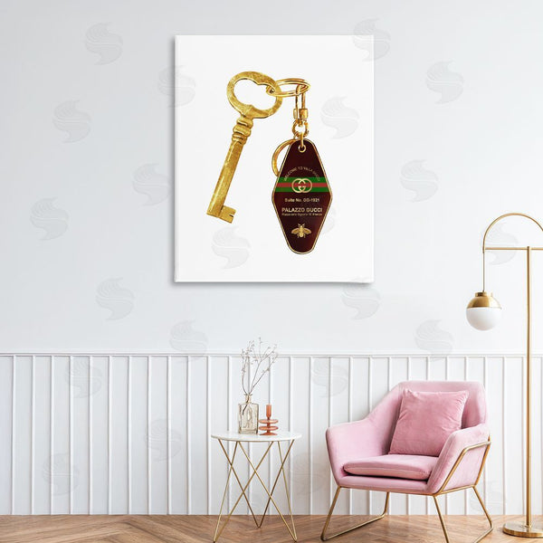 Stupell Industries Ziwei Li | Luxury Hotel Key Wall Art