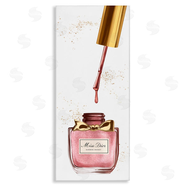 stupell industries Ziwei Li | Makeup Nail Polish Brush Gold & Pink