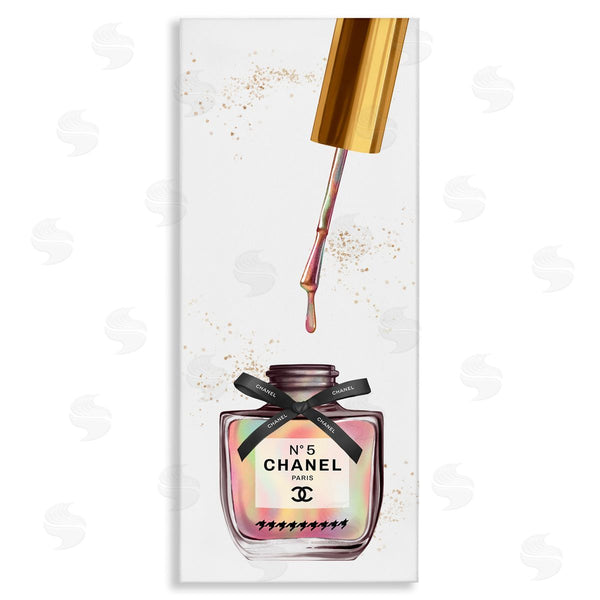 stupell industries Ziwei Li | Makeup Nail Polish Brush Rainbow & Gold