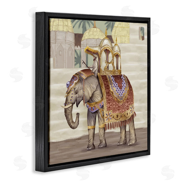 Stupell Industries Ziwei Li | Man Riding Elephant Islamic Inspired Architecture Wall Art