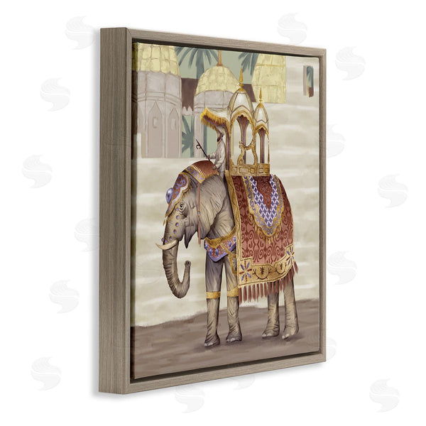Stupell Industries Ziwei Li | Man Riding Elephant Islamic Inspired Architecture Wall Art