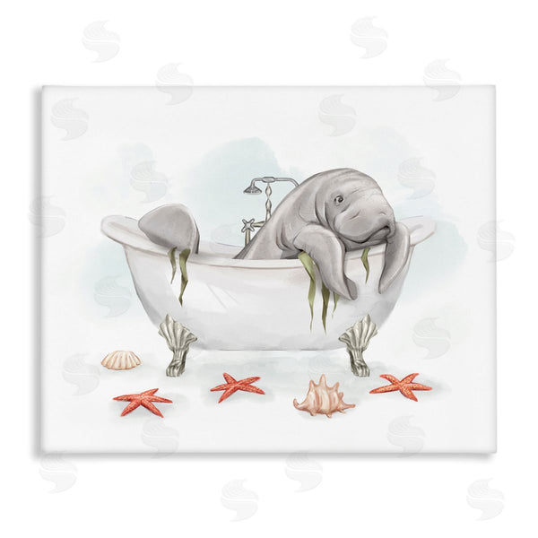 stupell industries Ziwei Li | Manatee Sea Life in Bathtub