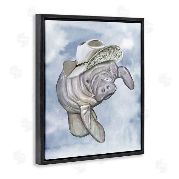 Stupell Industries Ziwei Li | Manatee With Stylish Hat Wall Art