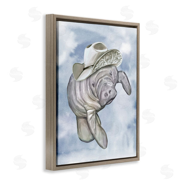 Stupell Industries Ziwei Li | Manatee With Stylish Hat Wall Art