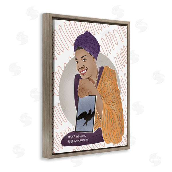 Stupell Industries Ziwei Li | Maya With Book Over Pattern Female Literary Icon