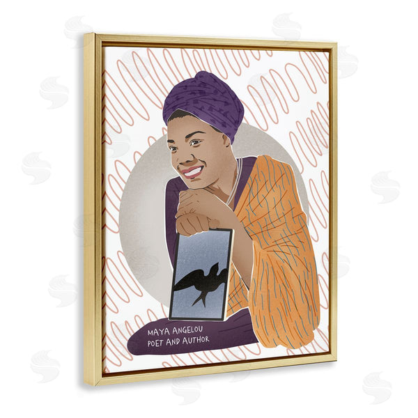Stupell Industries Ziwei Li | Maya With Book Over Pattern Female Literary Icon