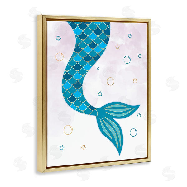 Stupell Industries Ziwei Li | Mermaid Tail And Bubbles