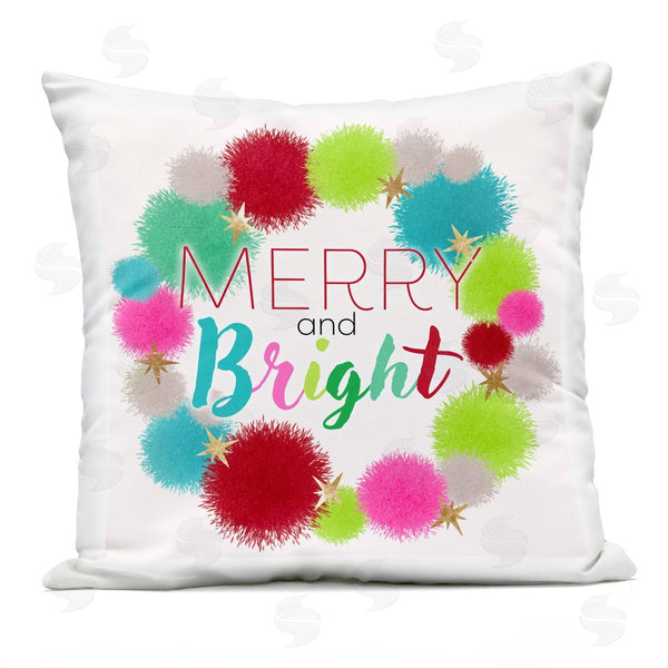 Stupell Industries Ziwei Li | Merry And Bright Fun Holiday Printed Throw Pillow