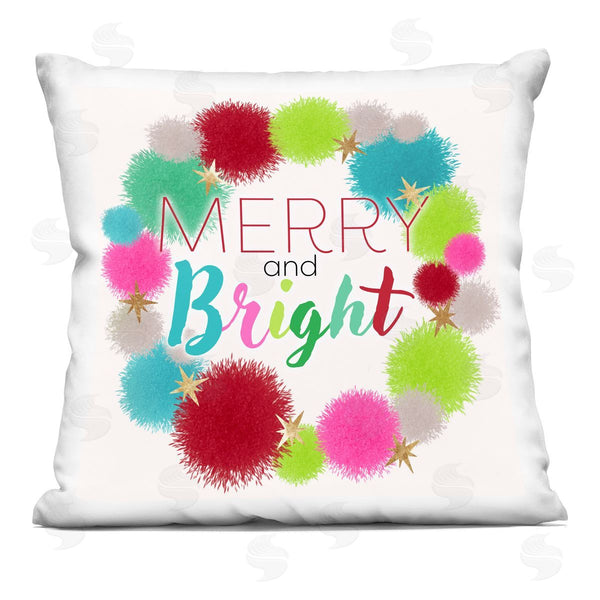 stupell industries Ziwei Li | Merry And Bright Fun Holiday Printed Throw Pillow