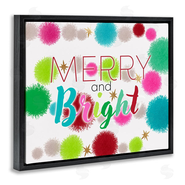 Stupell Industries Ziwei Li | Merry & Bright Bold Holiday Phrase Wall Art