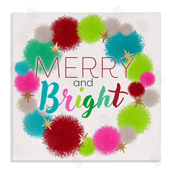 stupell industries Ziwei Li | Merry & Bright Fun Wreath Wall Art