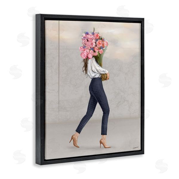 Stupell Industries Ziwei Li | Metro Woman With Bouquet