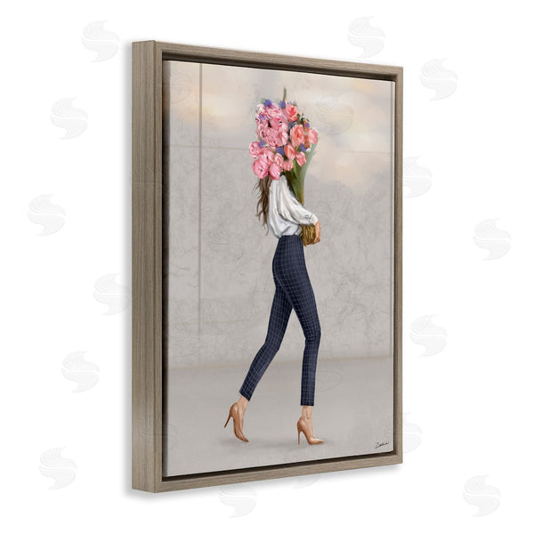 Stupell Industries Ziwei Li | Metro Woman With Bouquet