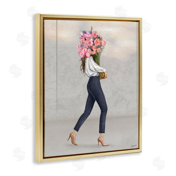 Stupell Industries Ziwei Li | Metro Woman With Bouquet