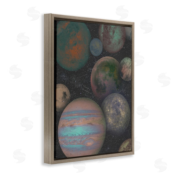 Stupell Industries Ziwei Li | Milky Way Galaxy Planets Abstract Arrangement Science Equations Wall Art
