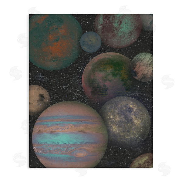 stupell industries Ziwei Li | Milky Way Galaxy Planets Abstract Arrangement Science Equations Wall Art
