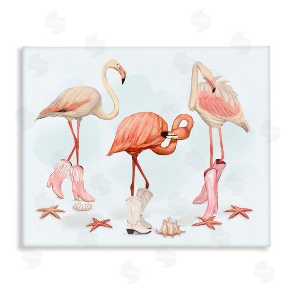 stupell industries Ziwei Li | Minimal Cowgirl Flamingos Wall Art