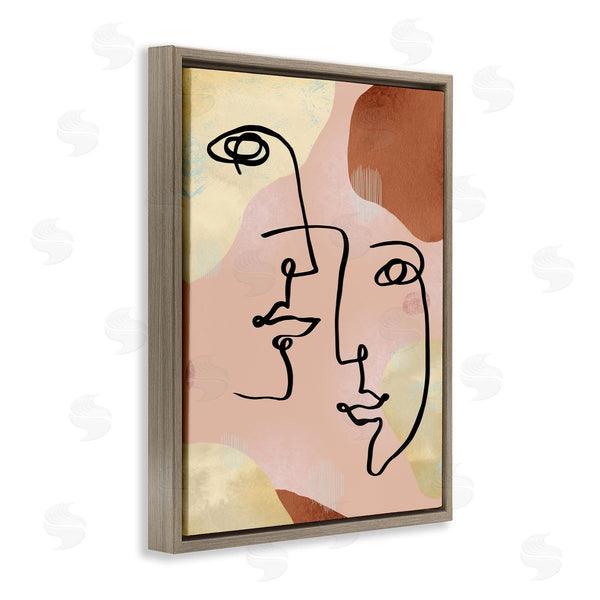 Stupell Industries Ziwei Li | Mixed Faces Abstract Linework Portrait