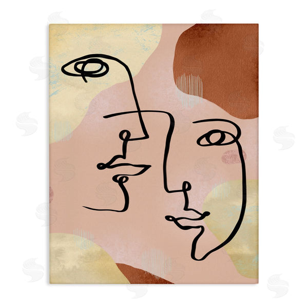 Stupell Industries Ziwei Li | Mixed Faces Abstract Linework Portrait