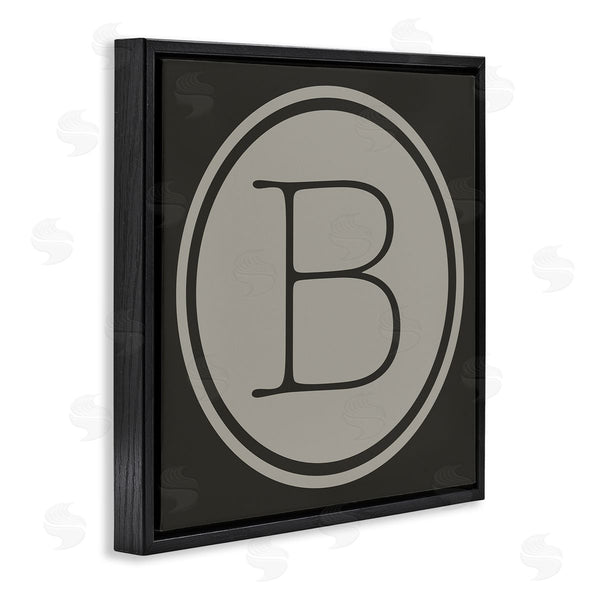 Stupell Industries Ziwei Li | Modern B Initial Round Elevator Key Shape Wall Art