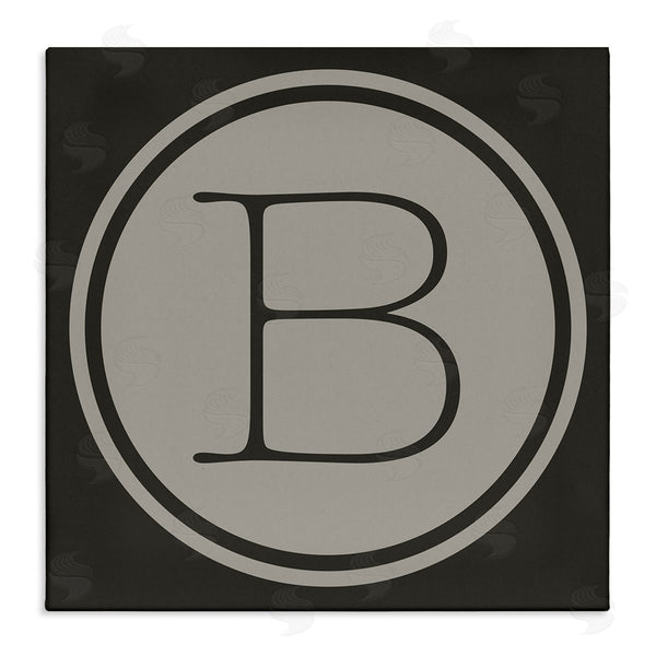 stupell industries Ziwei Li | Modern B Initial Round Elevator Key Shape Wall Art