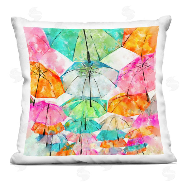 stupell industries Ziwei Li | Modern Bold Umbrellas Overhead Printed Throw Pillow