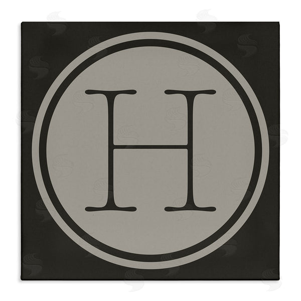 stupell industries Ziwei Li | Modern H Initial Circular Elevator Key Shape Wall Art