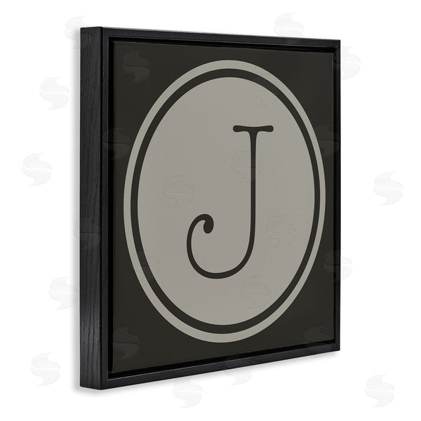 Stupell Industries Ziwei Li | Modern J Initial Round Elevator Key Shape Wall Art