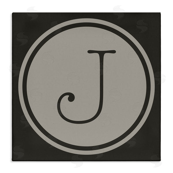 stupell industries Ziwei Li | Modern J Initial Round Elevator Key Shape Wall Art