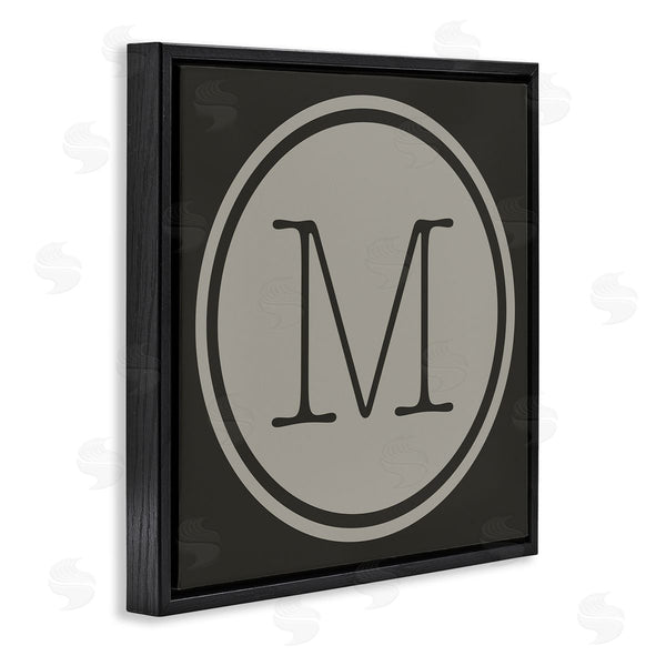 Stupell Industries Ziwei Li | Modern M Initial Circular Elevator Key Shape Wall Art