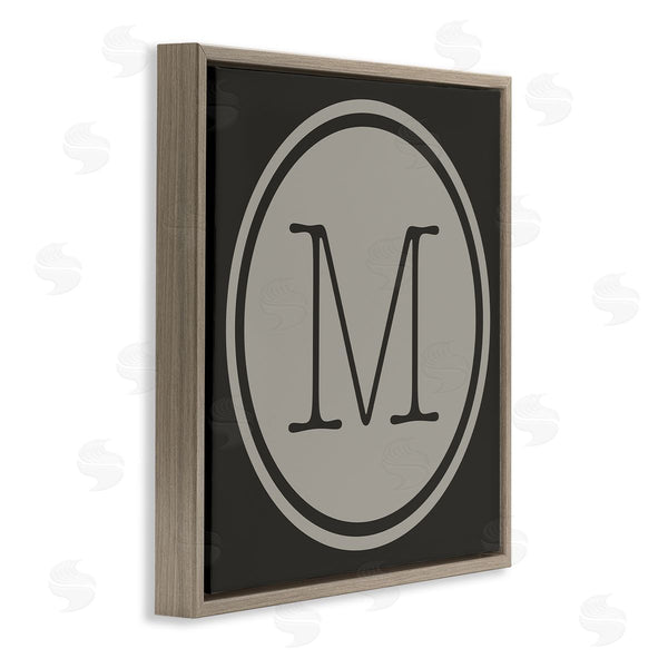 Stupell Industries Ziwei Li | Modern M Initial Circular Elevator Key Shape Wall Art