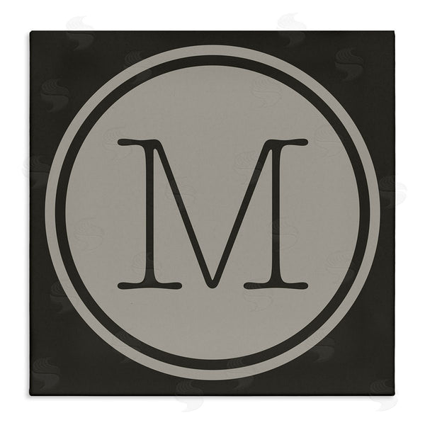 stupell industries Ziwei Li | Modern M Initial Circular Elevator Key Shape Wall Art