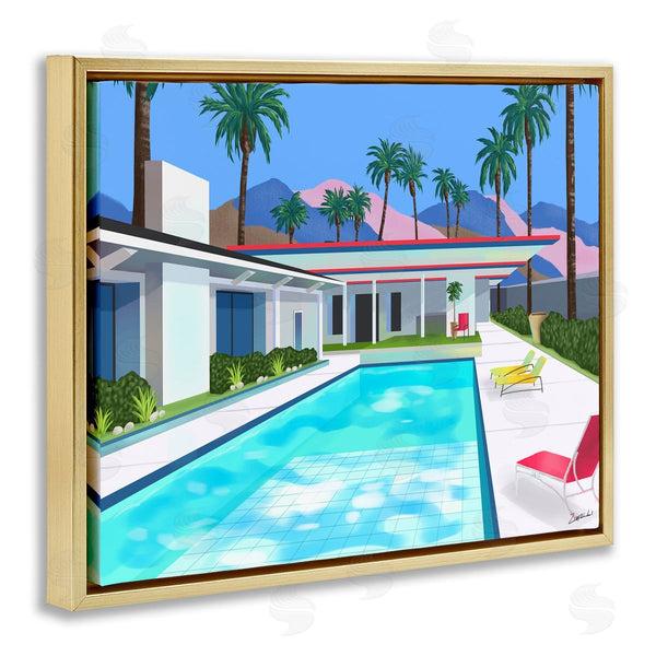 Stupell Industries Ziwei Li | Modern Pool Tropical Palm Trees