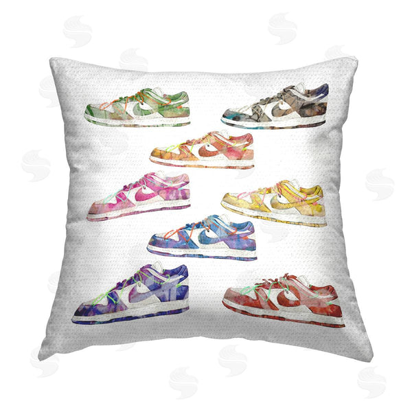 Stupell Industries Ziwei Li | Modern Rainbow Sneakers Printed Throw Pillow