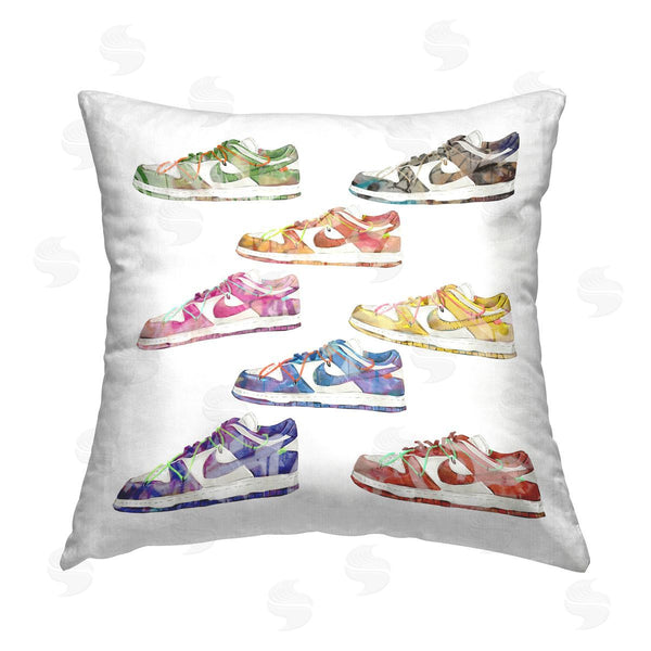 stupell industries Ziwei Li | Modern Rainbow Sneakers Printed Throw Pillow