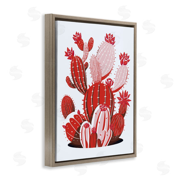 Stupell Industries Ziwei Li | Modern Red Cacti Wall Art
