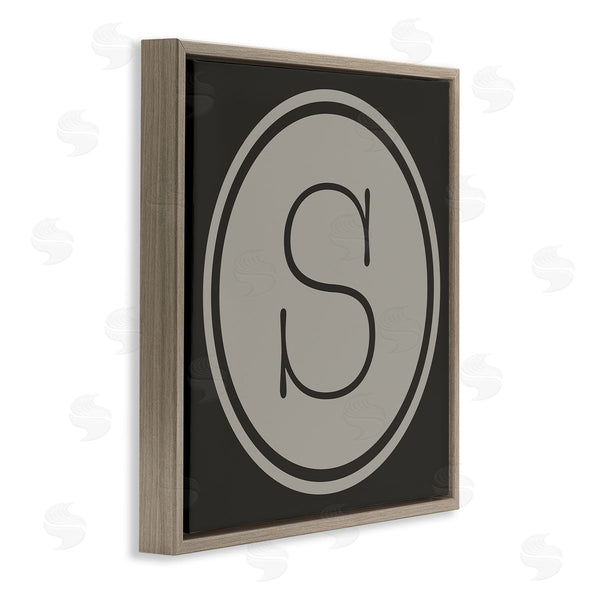 Stupell Industries Ziwei Li | Modern S Initial Elevator Key Circular Shape Wall Art