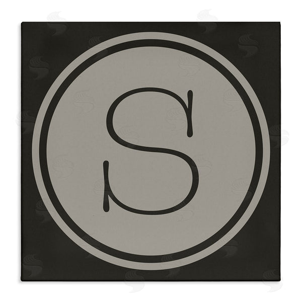 stupell industries Ziwei Li | Modern S Initial Elevator Key Circular Shape Wall Art
