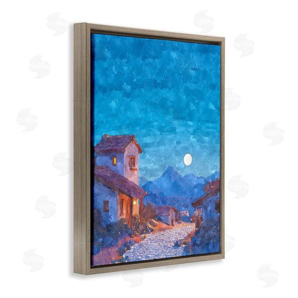 Stupell Industries Ziwei Li | Moon Over Quiet Town Wall Art