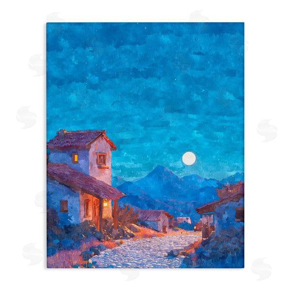 stupell industries Ziwei Li | Moon over Quiet Town Wall Art