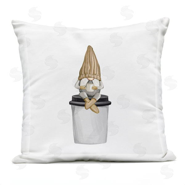 Stupell Industries Ziwei Li | Morning Coffee Cup Gnome Printed Throw Pillow