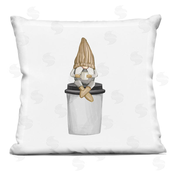 stupell industries Ziwei Li | Morning Coffee Cup Gnome Printed Throw Pillow