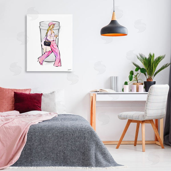 Stupell Industries Ziwei Li | Morning Coffee Fashionista Wall Art