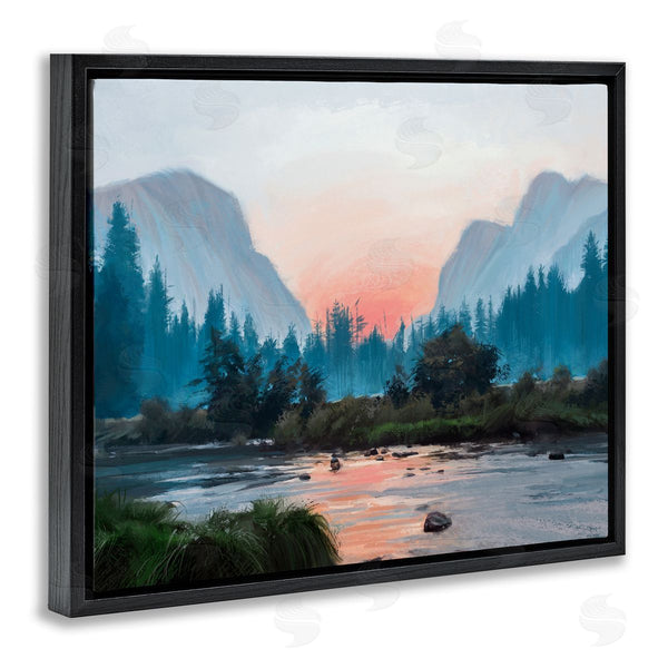 Stupell Industries Ziwei Li | Mountain Valley Tranquil Sunset Lake Reflection Wall Art