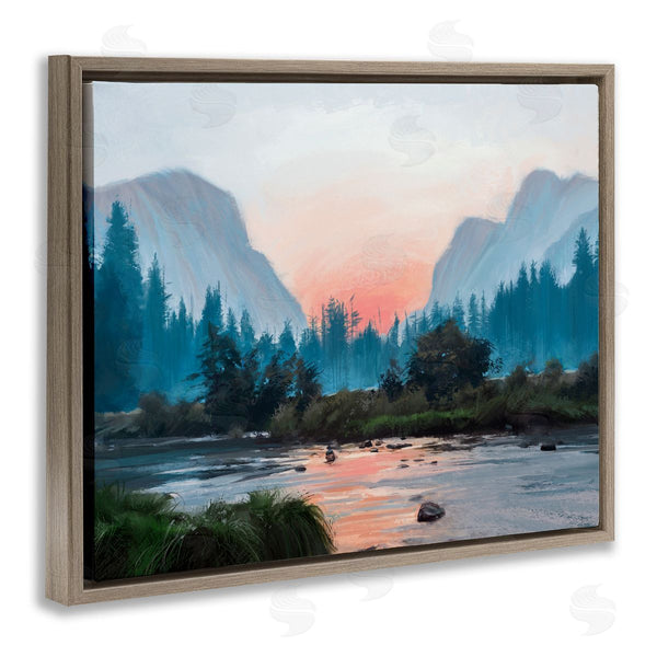 Stupell Industries Ziwei Li | Mountain Valley Tranquil Sunset Lake Reflection Wall Art