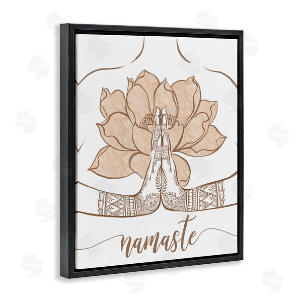 Stupell Industries Ziwei Li | Namaste Henna Pattern Lotus Wall Art