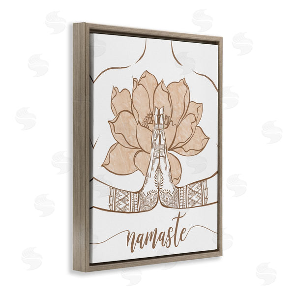 Stupell Industries Ziwei Li | Namaste Henna Pattern Lotus Wall Art