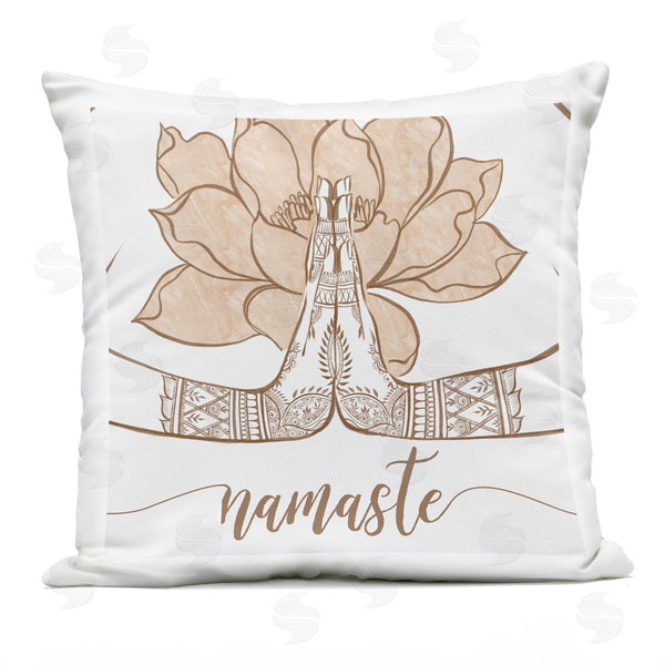 Stupell Industries Ziwei Li | Namaste Lotus Flower Henna Pattern Printed Throw Pillow