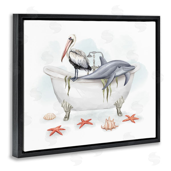 Stupell Industries Ziwei Li | Nautical Bathtub Animals Wall Art