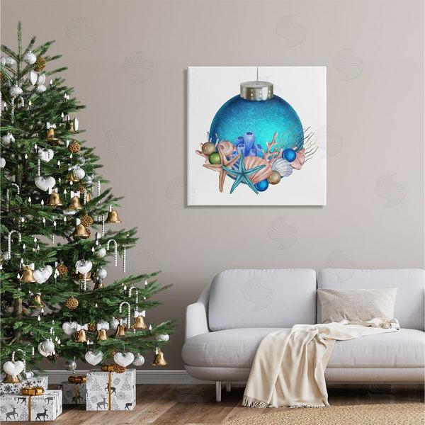 Stupell Industries Ziwei Li | Nautical Sea Life Holiday Ornament Wall Art